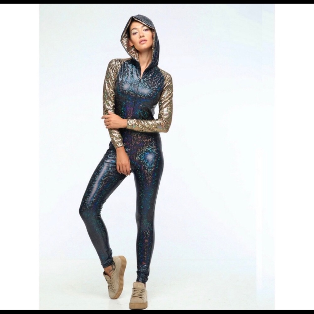 BURNING MAN / Festival Holographic jumpsuit